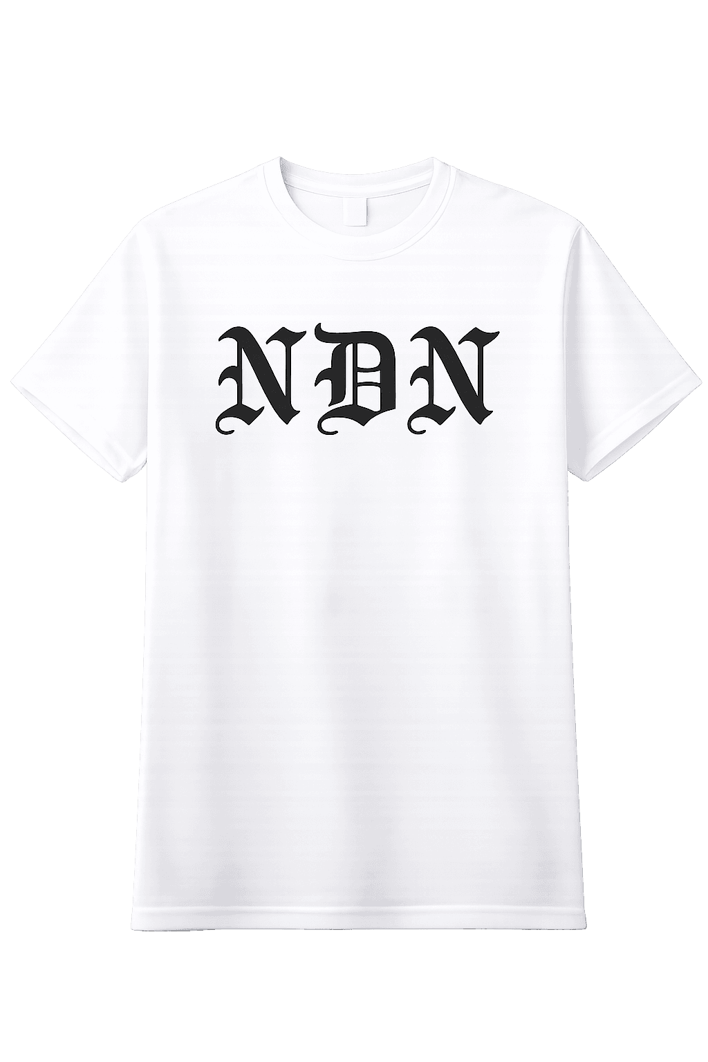 White_T-shirt_with_black_NDN_lettering.png